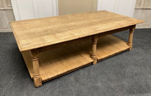 Large Bleached Oak Coffee Table