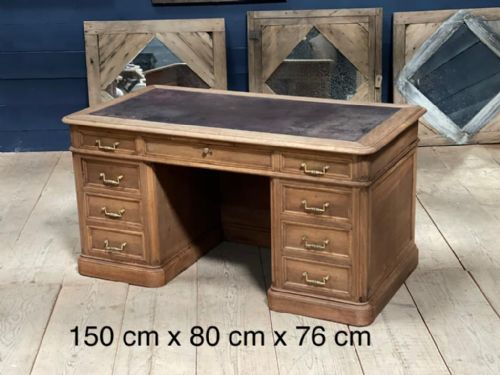 fig 1. 19th C Quality French Pedestal Desk