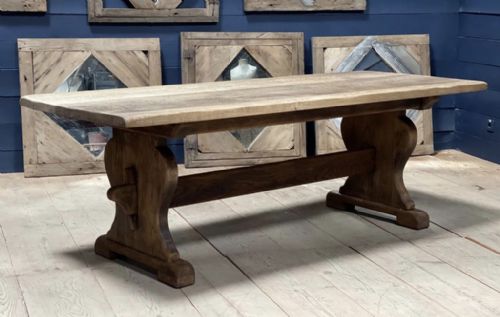 Larger French Bleached Oak Farmhouse Table