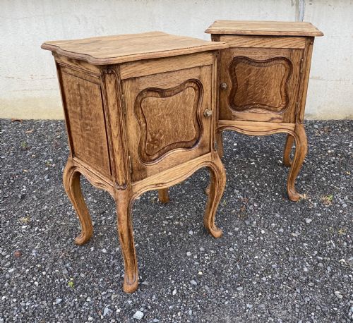 Pair French Bedside Cupboards