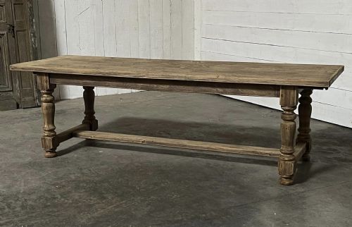 Large Oak Refectory Dining Table with Extensions