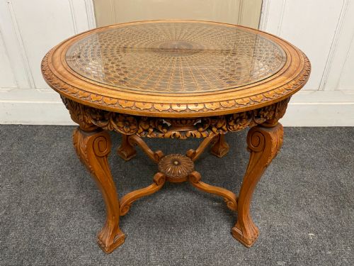 Round Walnut Coffee Table