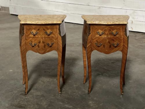 Quality Pair French Bedside Drawers