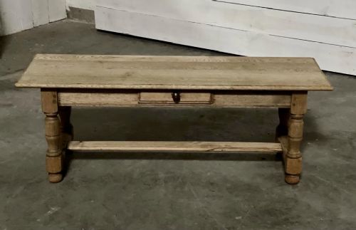 Large Bleached Oak Coffee Table