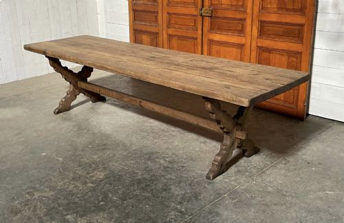 Huge 19th Century Oak Farmhouse Dining Table