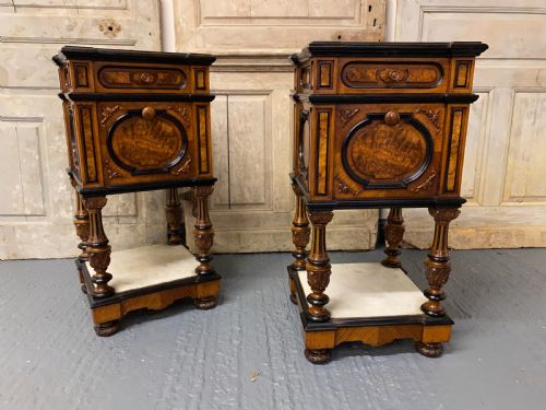 Finest Pair of Burr Walnut Bedside Cupboards