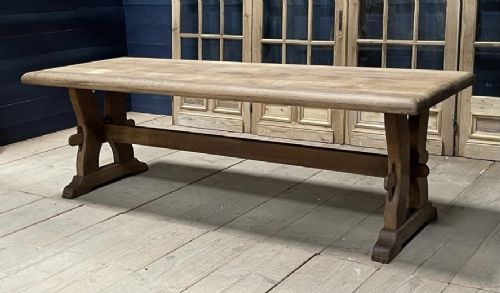 Large French Oak Refectory Dining Table