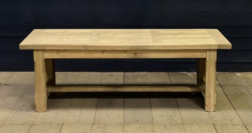 French Normandy Bleached Oak Farmhouse Dining Table