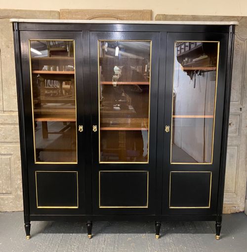 Stunning French Louis Xvi Ebony Cabinet