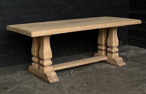 French Oak Farmhouse Refectory Dining Table