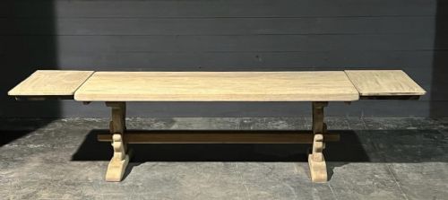 fig 1. French Trestle End Refectory Dining Table with Extensions 