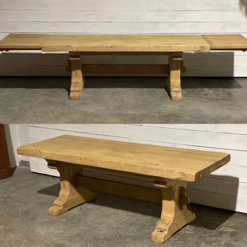 Large Rustic Farmhouse Table with Extensions