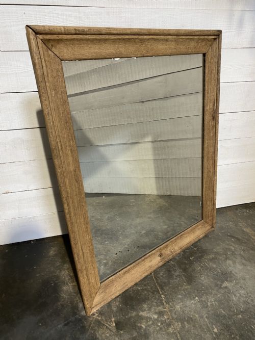Large French Bleached Oak Mirror