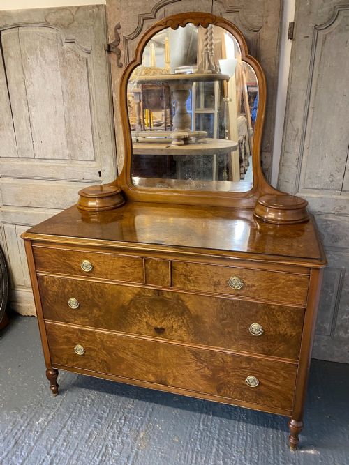 Burr Walnut Dressing Chest