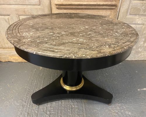Stylish French Ebonised Gueridon Centre Table