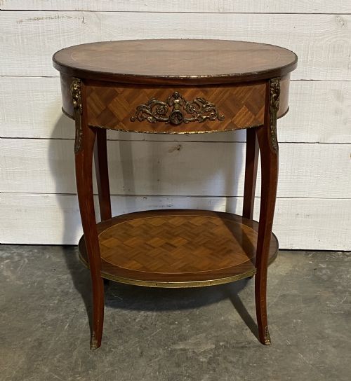 French Parquetry Lamp Table