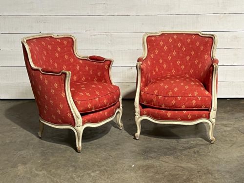 Comfortable Pair French Bergere Chairs