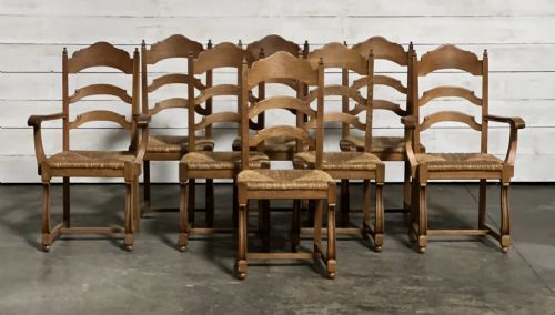 Set 8 French Country Farmhouse Dining Chairs