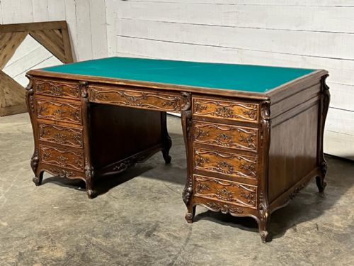 Wonderful French Walnut Rococo Partners Desk