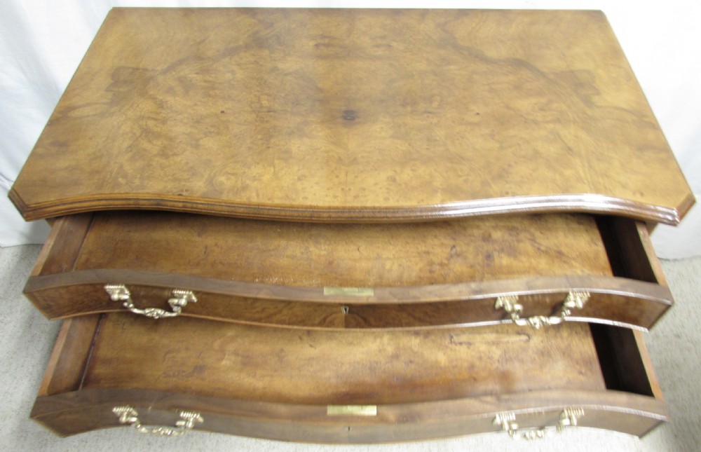 Superb Burr Walnut 2 Drawer Side Table View IV