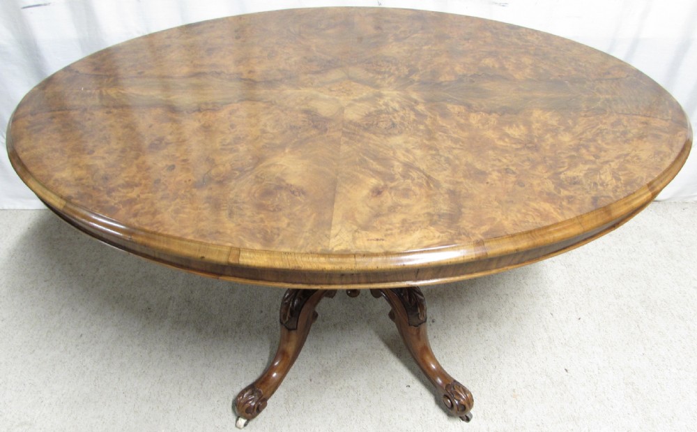Victorian Burr Walnut Loo Dining Table View II
