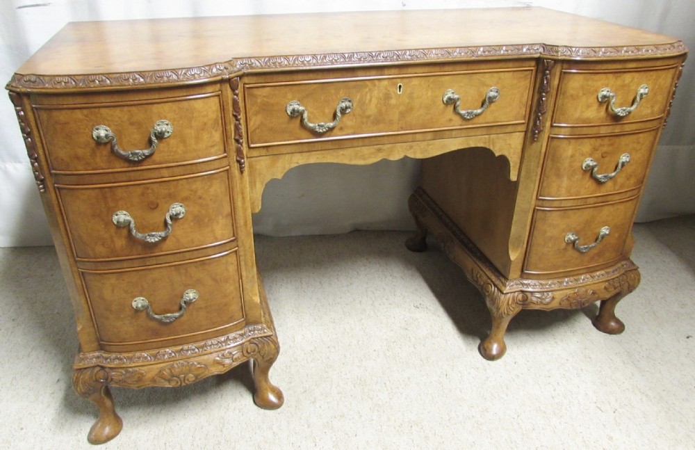 Super Quality Burr Walnut Desk View II