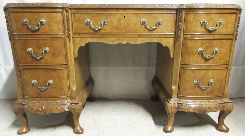 Super Quality Burr Walnut Desk View III
