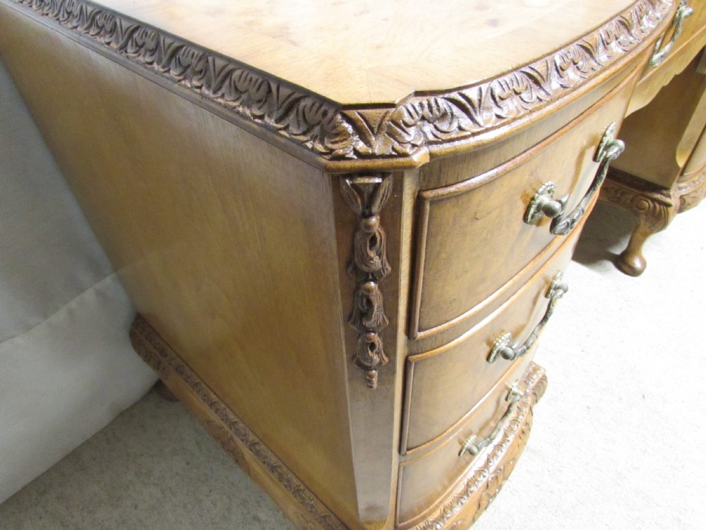 Super Quality Burr Walnut Desk View VII