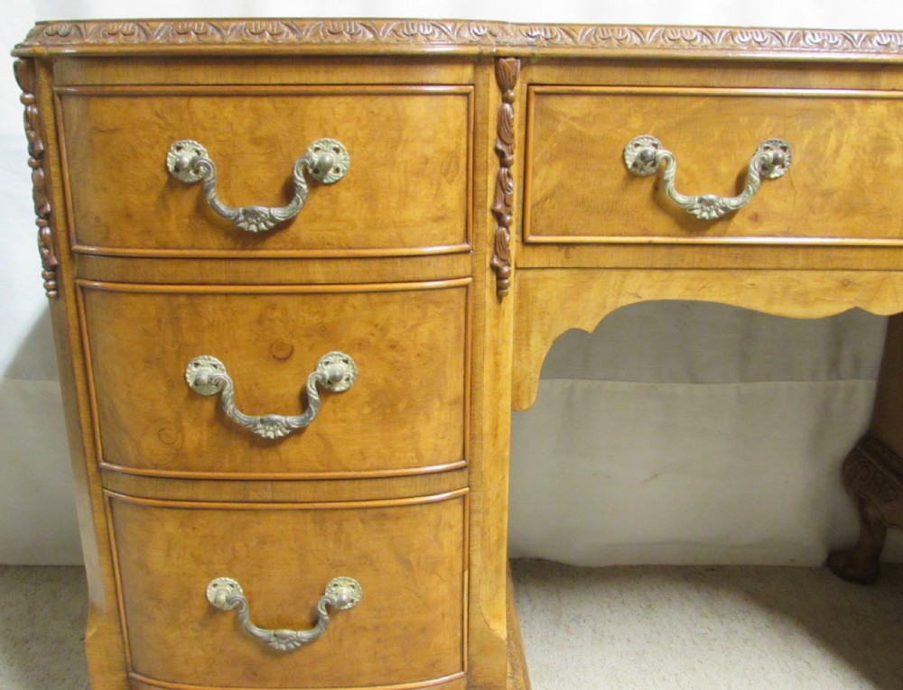 Super Quality Burr Walnut Desk View VIII
