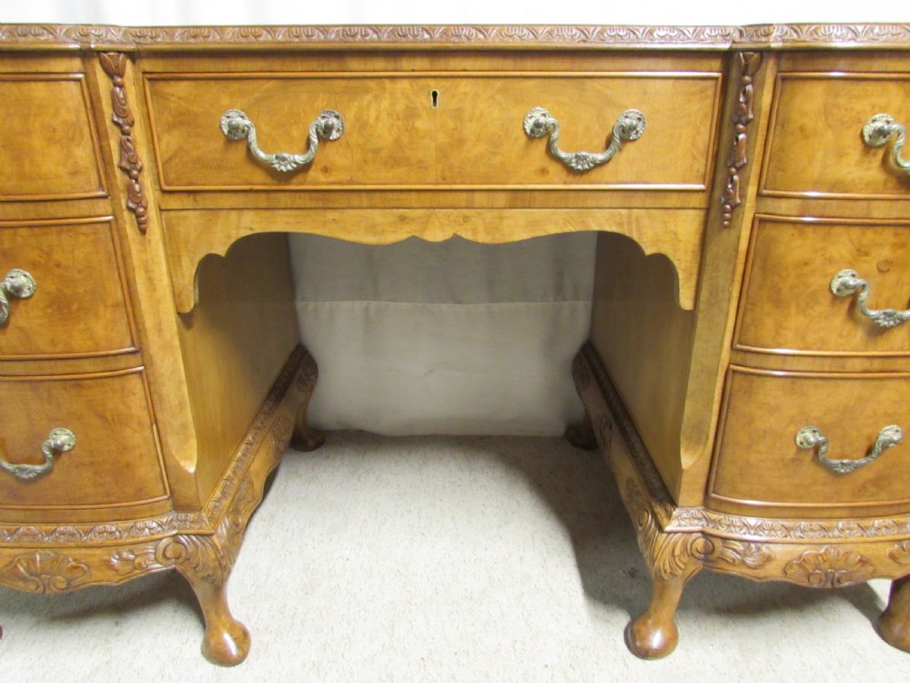 Super Quality Burr Walnut Desk View IX