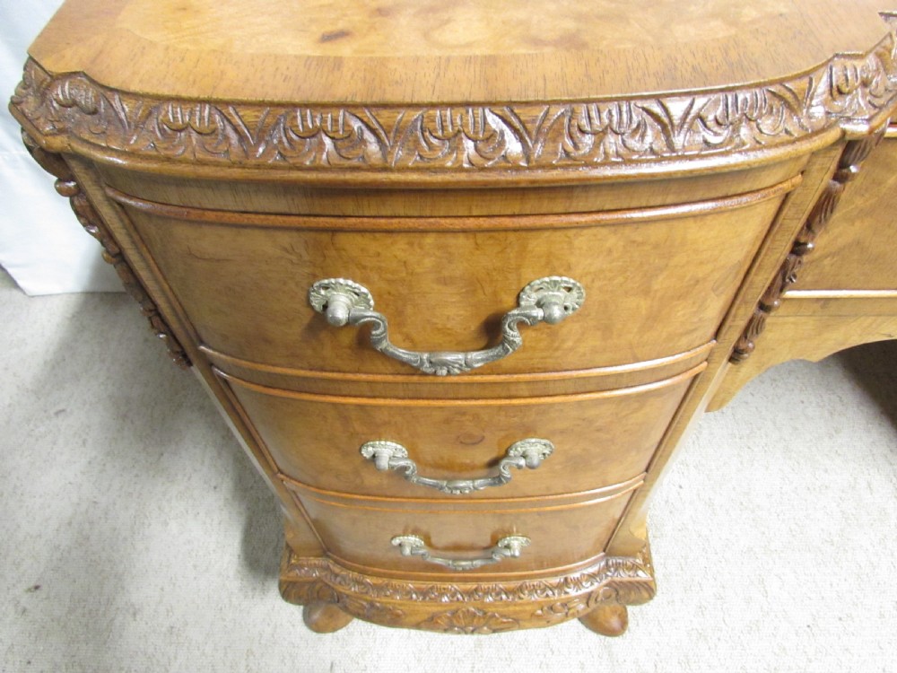 Super Quality Burr Walnut Desk View XII
