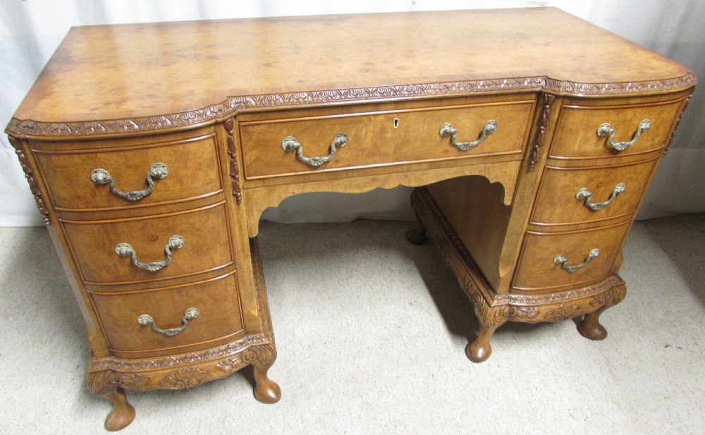 Super Quality Burr Walnut Desk View XIII