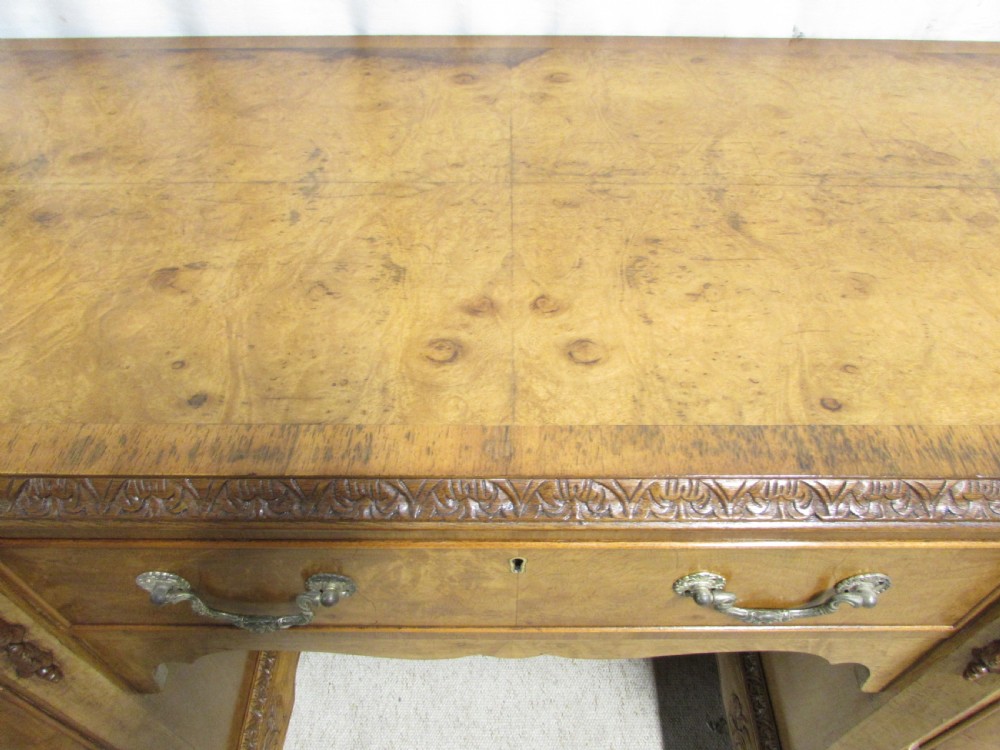 Super Quality Burr Walnut Desk View XVI