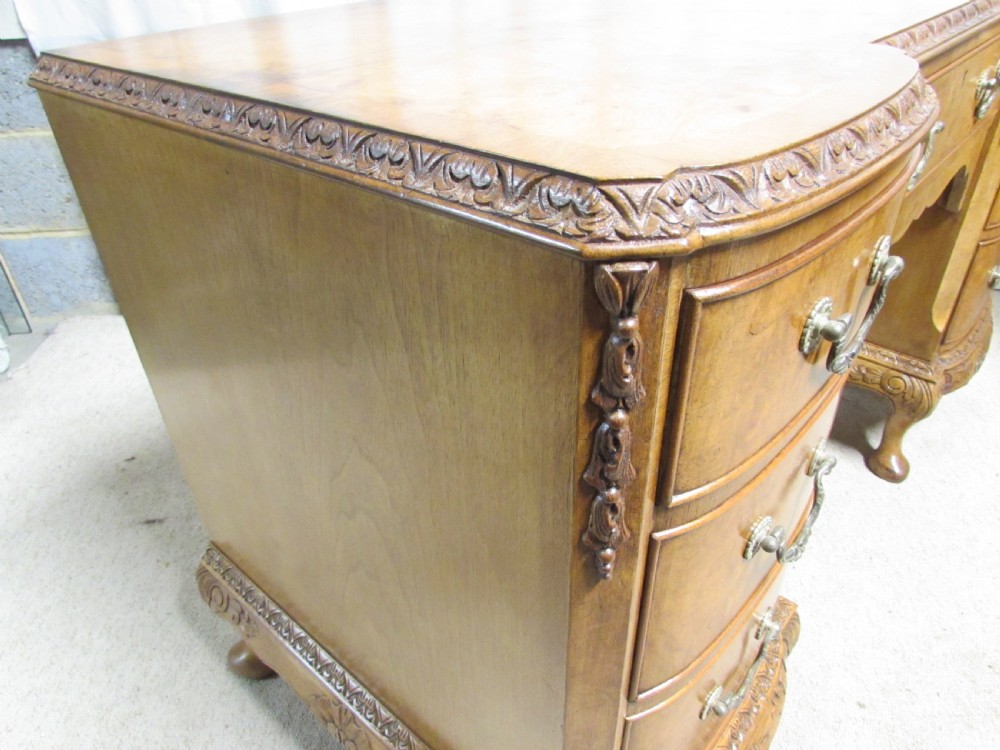 Super Quality Burr Walnut Desk View XVII