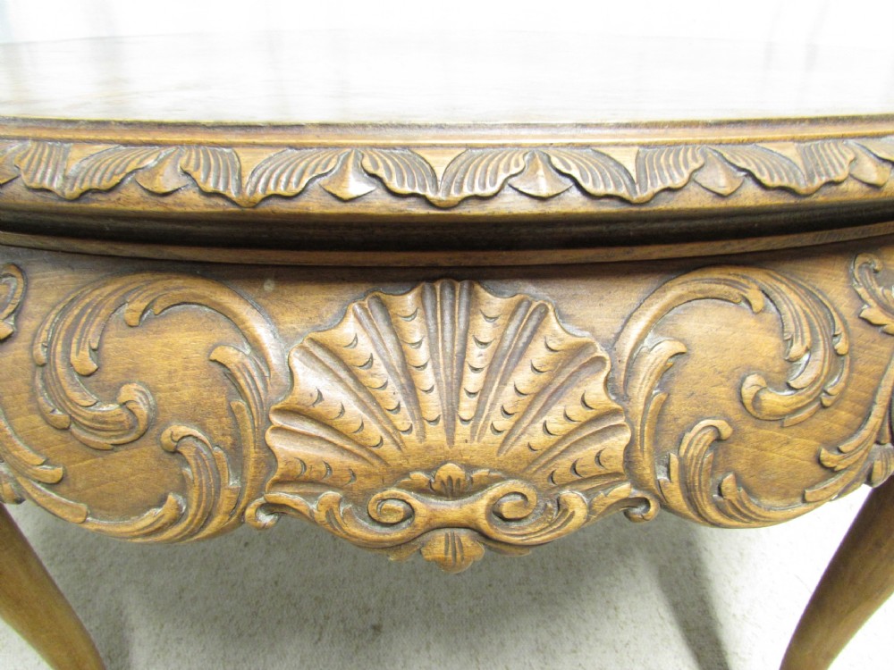 Large Walnut Round Coffee Table View V