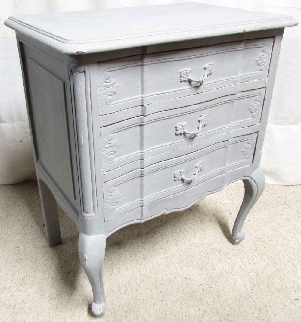 French Painted 3 Drawer Chest of Drawers