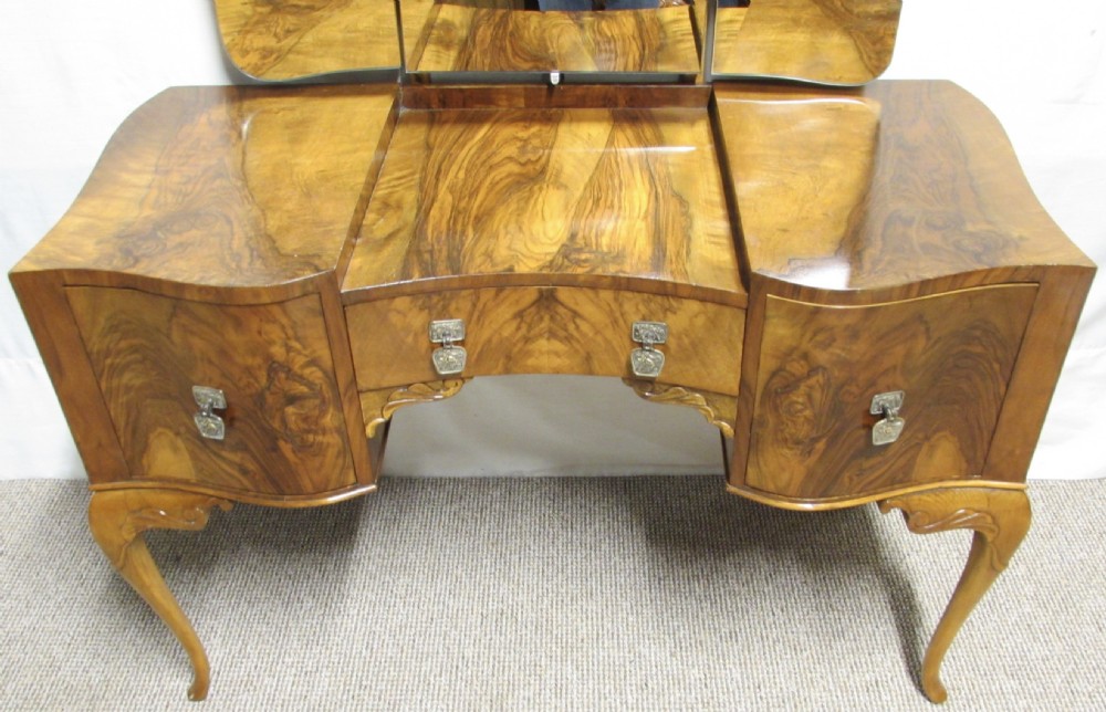 Shaped Burr Walnut Dressing Table View II