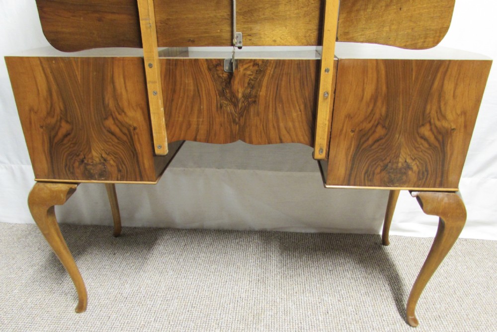Shaped Burr Walnut Dressing Table View VIII