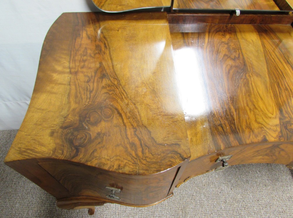 Shaped Burr Walnut Dressing Table View XI