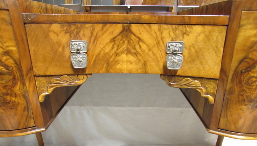 Shaped Burr Walnut Dressing Table View XVI