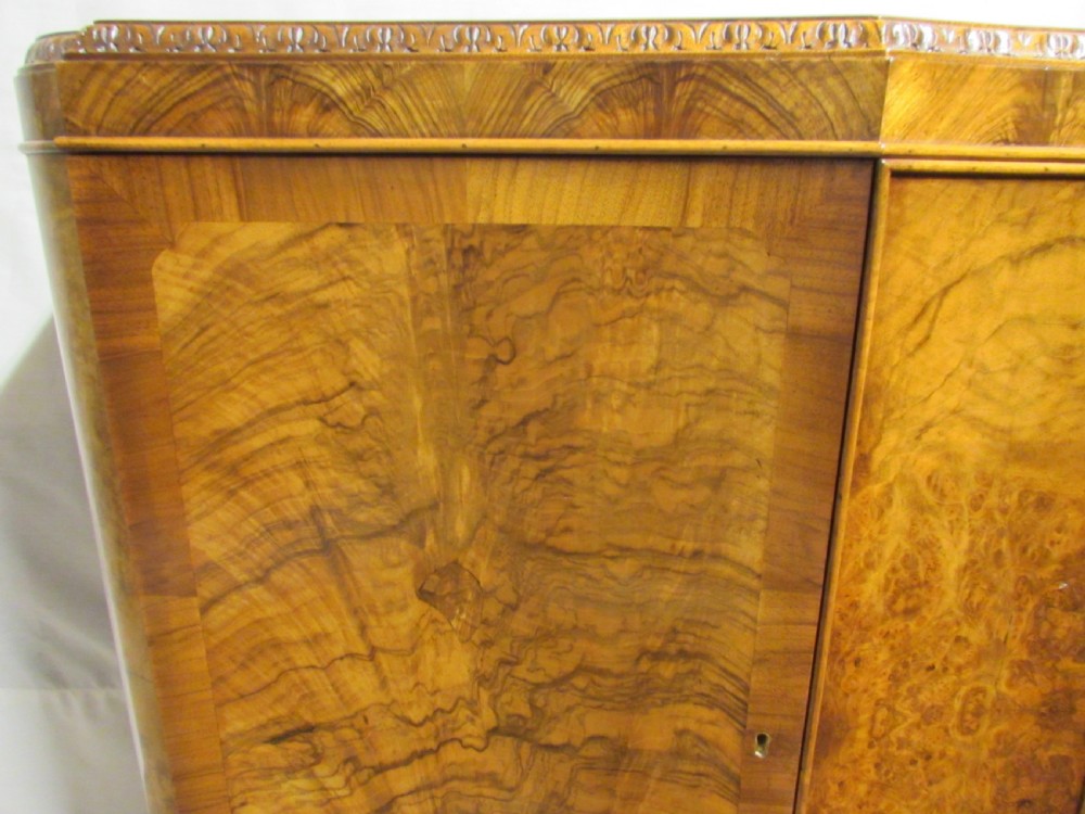 Burr Walnut Serpentine Shape cupboard View VIII