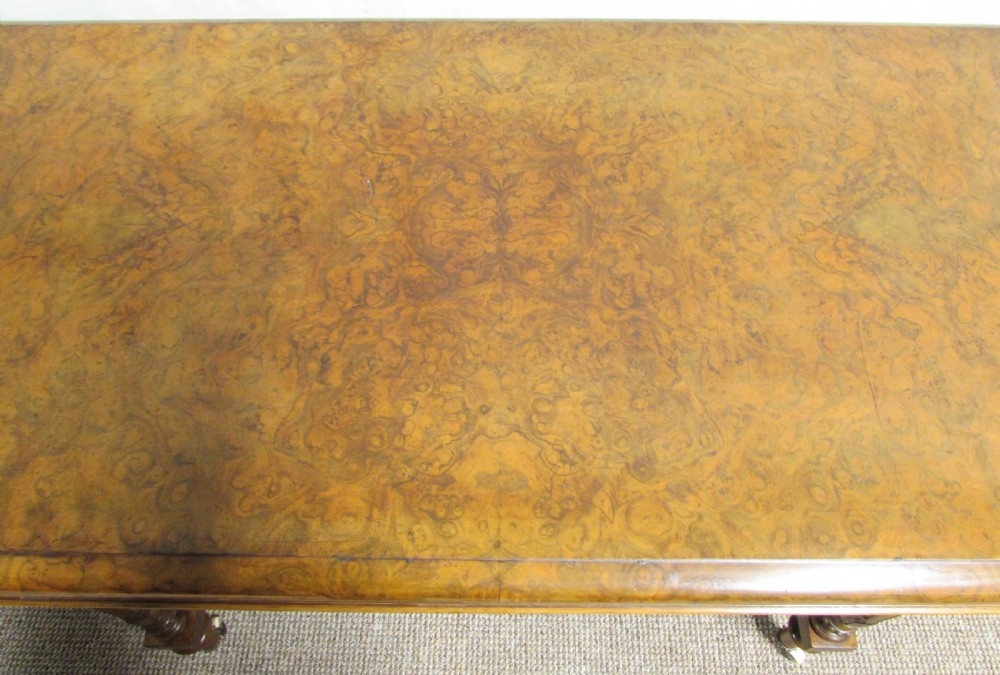 Very Good Burr Walnut Victorian Card Table View IX