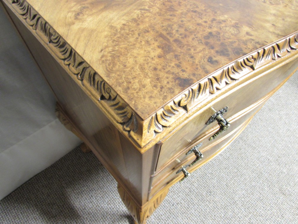 Burr Walnut Queen Anne Chest of Drawers View VII