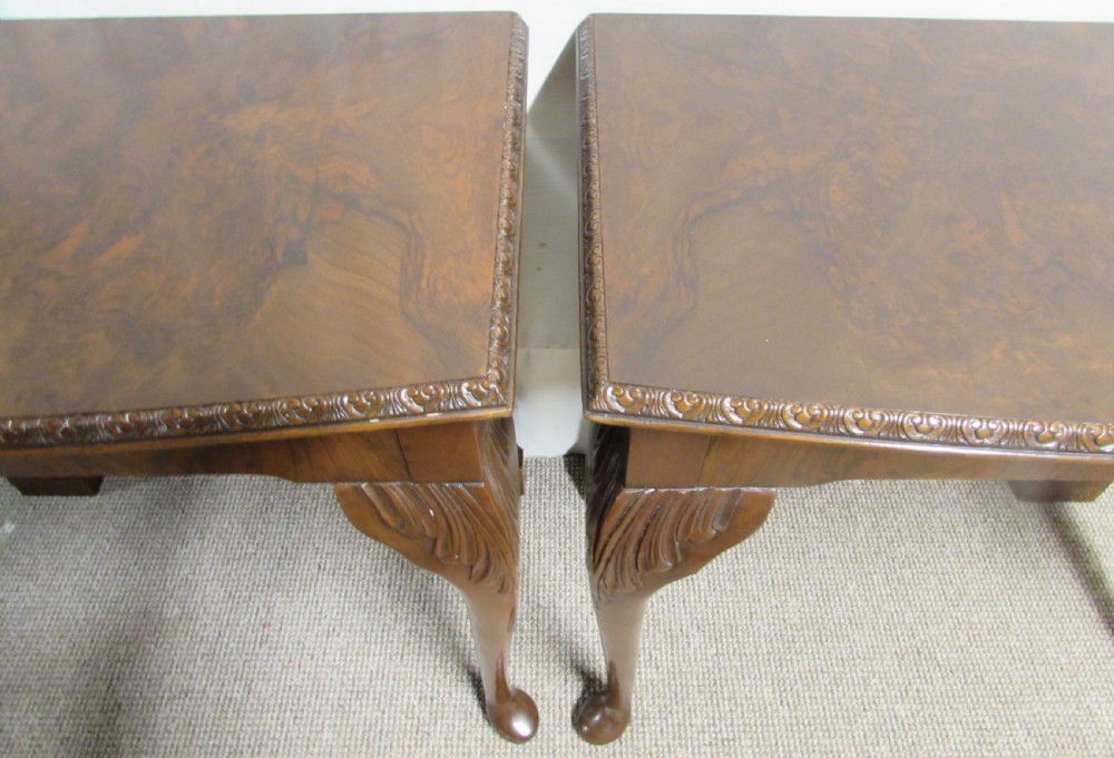 Pair Burr Walnut Console Tables View VII