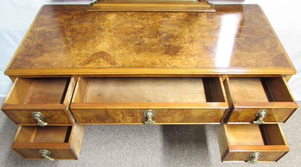 Quality Burr Walnut Dressing Table View IV