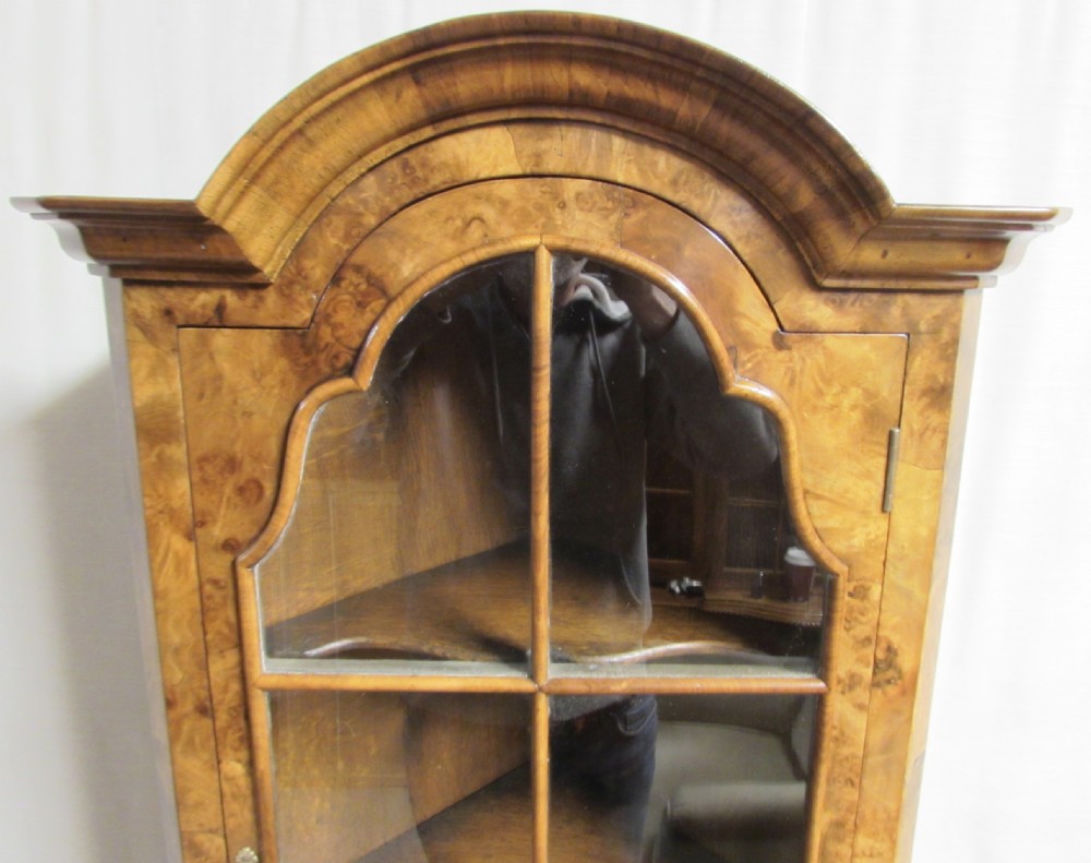 Burr Walnut Corner Cabinet View II