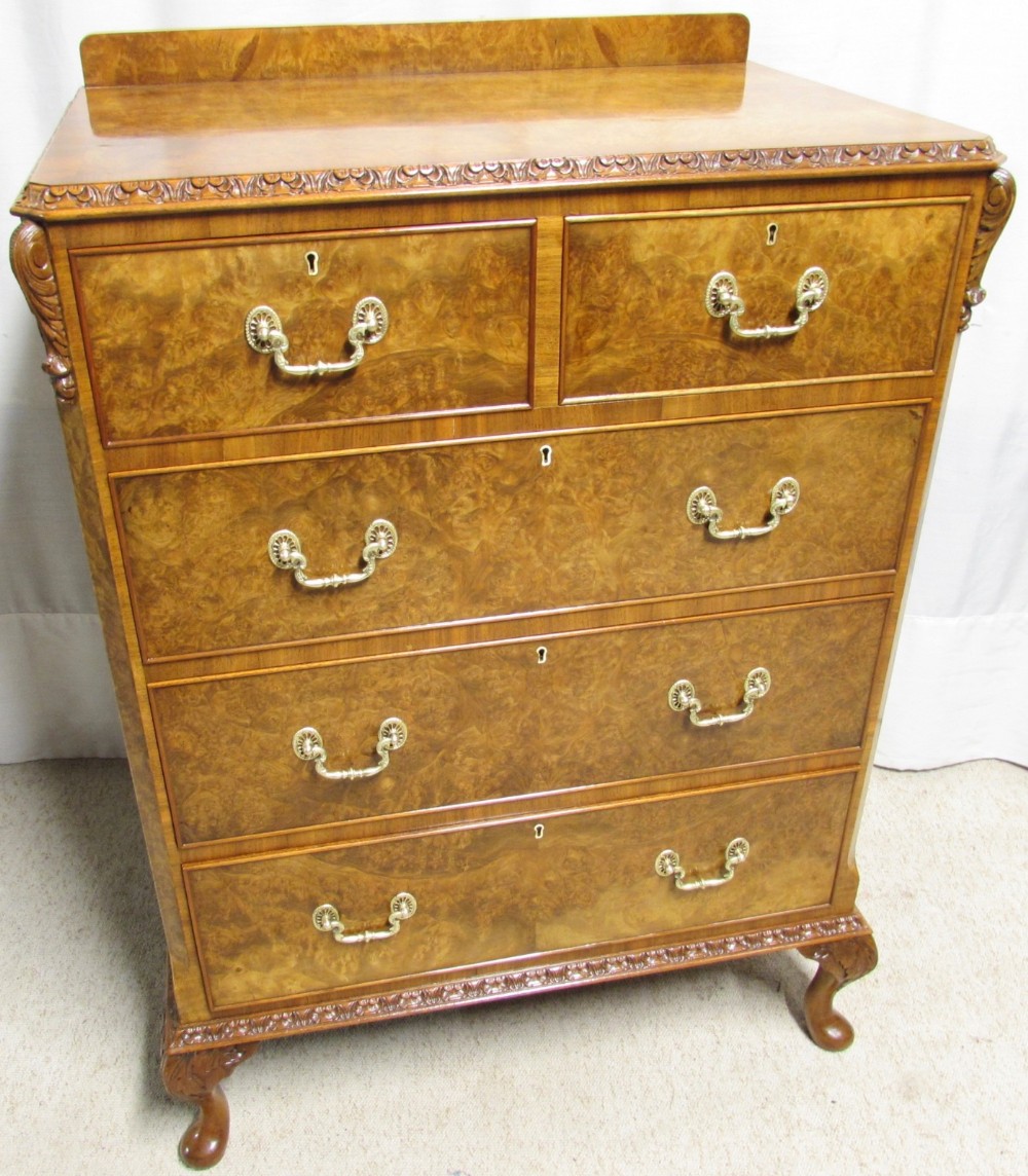 Burr Walnut Chest of Drawers