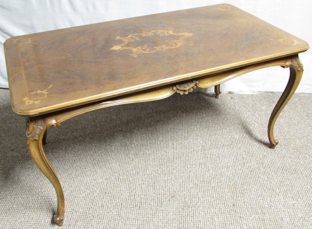 French Burr Walnut Coffee Table