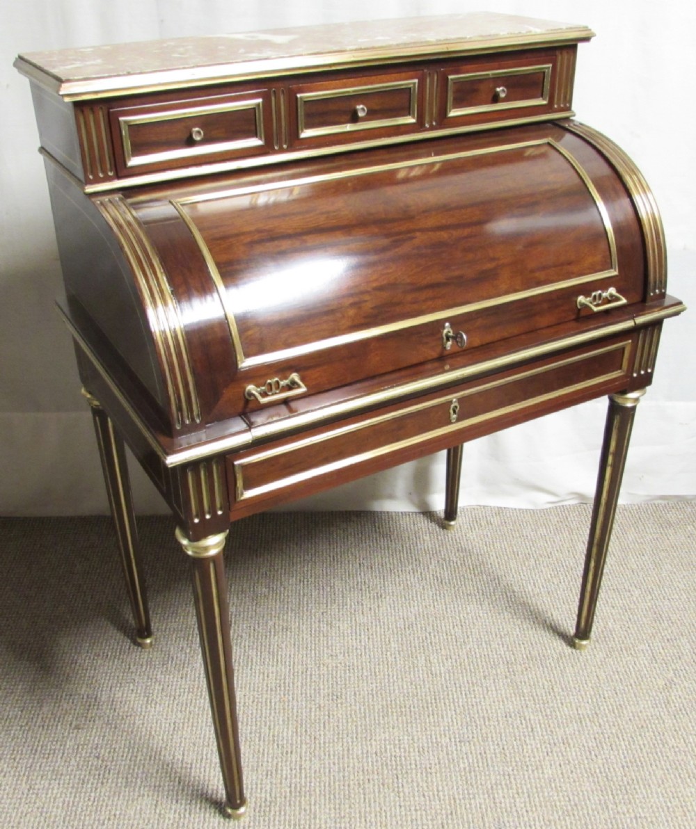 Superb French Ladies Cylinder Desk 