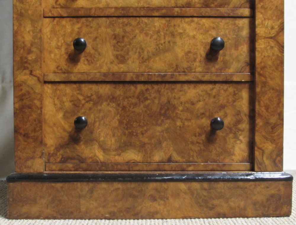 Superb Victorian Burr Walnut Wellington Chest View VII